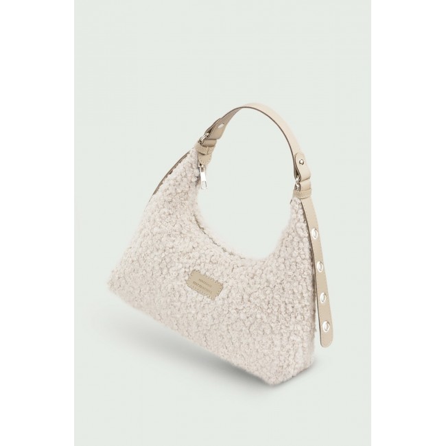 Kadın Suni Kürklü Dokuma Baguette Çanta Kadın Suni Kürklü Dokuma Baguette Çanta