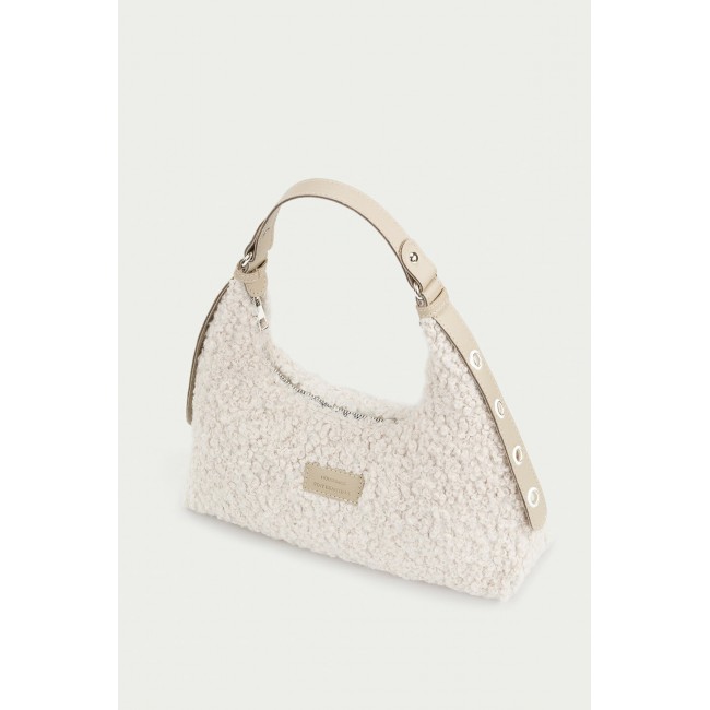 Kadın Suni Kürklü Dokuma Baguette Çanta Kadın Suni Kürklü Dokuma Baguette Çanta